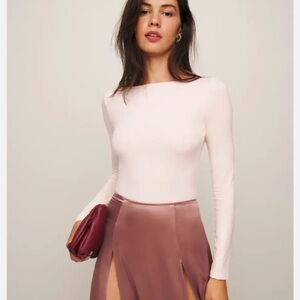 Reformation Crystal Pink Bodysuit